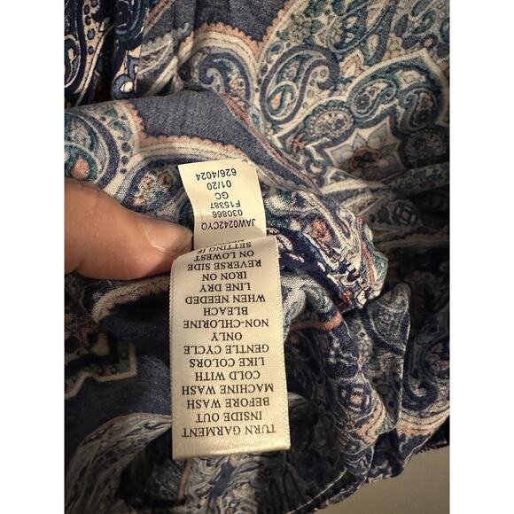 ARTESIA Womens M/L Patterned BOHO Kimono Open Front Bat Wing Sleeve Flowy EUC - Picture 6 of 6